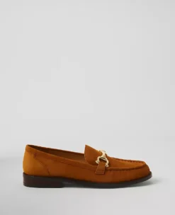 Horsebit Suede Loafers Milk Chocolate Brown