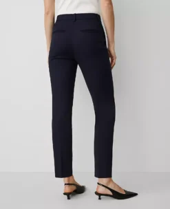 The High Rise Everyday Ankle Pant In Stretch Cotton Night Sky -Anntaylor Shop 827918 1362 ALT2
