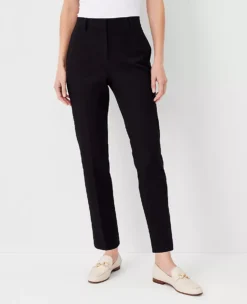 The Petite High Rise Eva Ankle Pant - Curvy Fit Black
