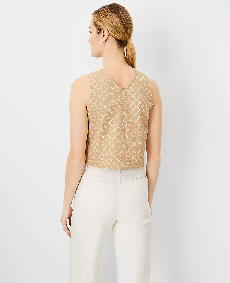 Checked V-Neck Tank Top Baguette 4 Checked V-Neck Tank Top Baguette - Image 2