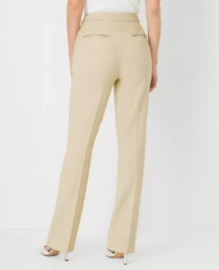 The Side Zip Straight Pant In Bi-Stretch - Curvy Fit Toasted Oat 5 The Side Zip Straight Pant In Bi-Stretch - Curvy Fit Toasted Oat -Anntaylor Shop 828313 7879 ALT1
