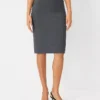 The Seamed Pencil Skirt In Seasonless Stretch - Curvy Fit Modern Charcoal