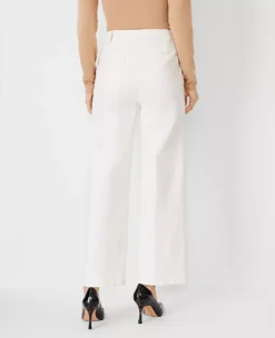 Petite Mariner High Rise Wide-Leg Crop Jeans In Ivory Ivory 7 Petite Mariner High Rise Wide-Leg Crop Jeans In Ivory Ivory -Anntaylor Shop 828499 9129 ALT2