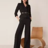 The Shorter One Button Blazer In Fluid Crepe Black -Anntaylor Shop 828562 2222 MKTG1