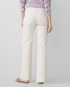 Wide-Leg Jean Ivory 7 Wide-Leg Jean Ivory -Anntaylor Shop 829159 9129 ALT2