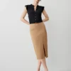 Petite Ponte Pull-On Slit Pencil Skirt Perfect Camel 1 Petite Ponte Pull-On Slit Pencil Skirt Perfect Camel -Anntaylor Shop 829527 7703