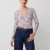 Wide V-Neck Top Lilac