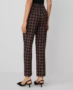 The Petite Eva Ankle Pant In Plaid Black -Anntaylor Shop 830576 517268 ALT2