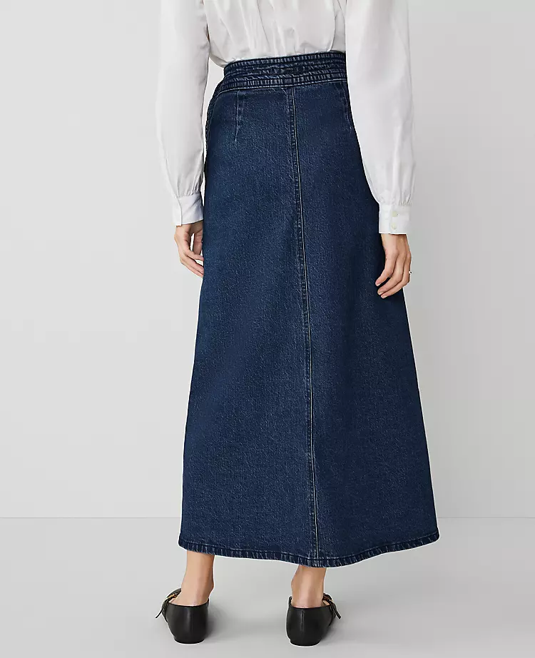 Petite Weekend Collection Denim Wrap Maxi Skirt Vintage Dark Wash 6 Petite Weekend Collection Denim Wrap Maxi Skirt Vintage Dark Wash - Image 4