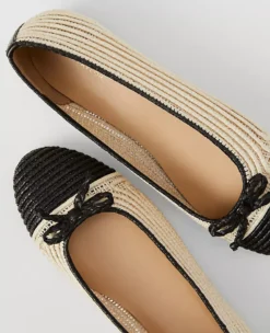 Raffia Ballet Flat Natural -Anntaylor Shop 831257 7195 ALT1