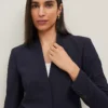 The Collarless Blazer In Seasonless Stretch Deep Navy Sky 1 The Collarless Blazer In Seasonless Stretch Deep Navy Sky -Anntaylor Shop 831306 1934