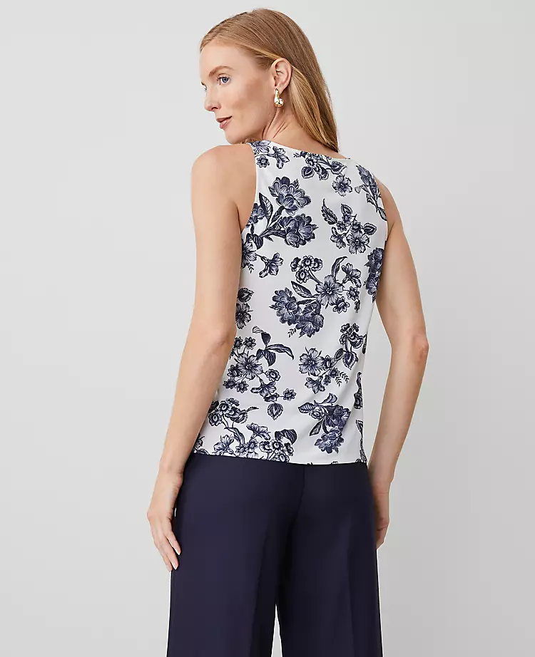 Petite Toile Mixed Media V-Neck Shell Night Sky 4 Petite Toile Mixed Media V-Neck Shell Night Sky - Image 2