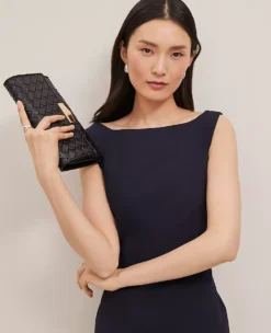 The Petite Boatneck Dress In Seasonless Stretch Deep Navy Sky 7 The Petite Boatneck Dress In Seasonless Stretch Deep Navy Sky -Anntaylor Shop 831524 1934 ALT2