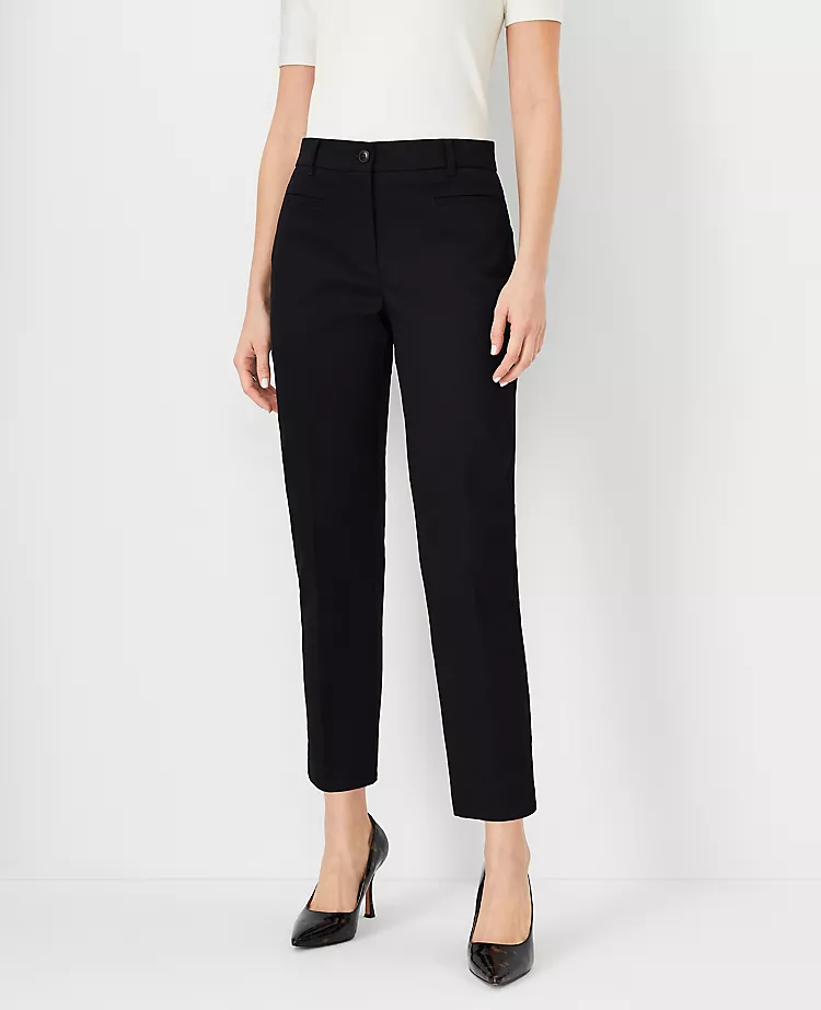 The Petite Cotton Crop Pant Black 3 The Petite Cotton Crop Pant Black