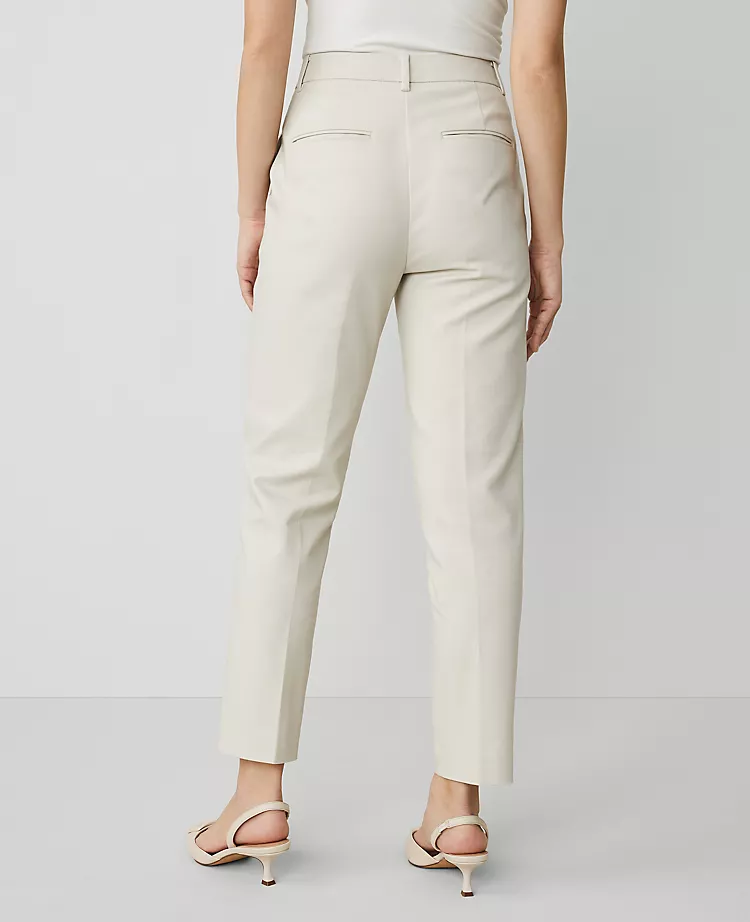 The Petite High Rise Everyday Ankle Pant In Stretch Cotton - Curvy Fit Tahini 4 The Petite High Rise Everyday Ankle Pant In Stretch Cotton - Curvy Fit Tahini - Image 2