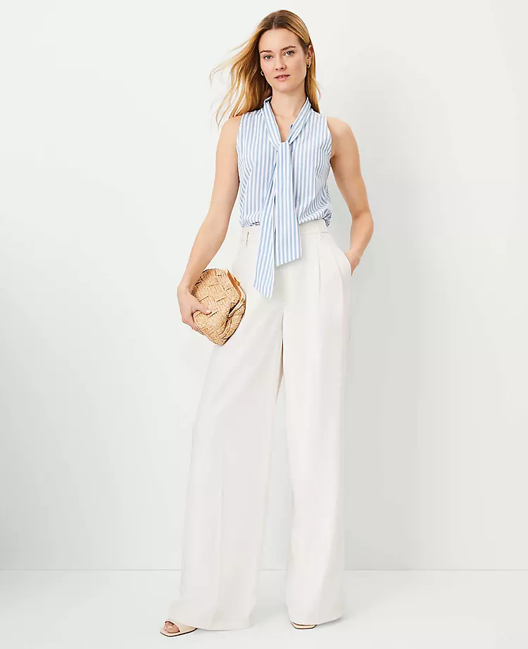 The Petite Pleated Wide-Leg Pant Winter White 3 The Petite Pleated Wide-Leg Pant Winter White
