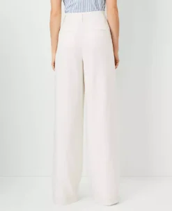 The Petite Pleated Wide-Leg Pant Winter White 7 The Petite Pleated Wide-Leg Pant Winter White -Anntaylor Shop 833195 9192 ALT2