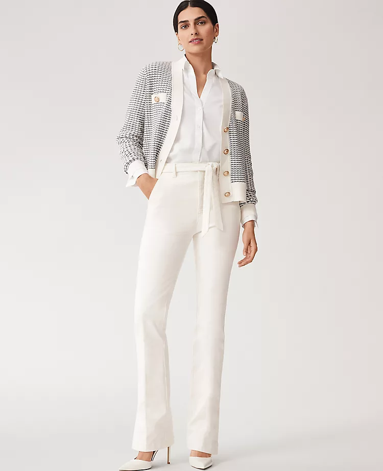 Tie Waist Slim Jeans In Ivory Ivory 3 Tie Waist Slim Jeans In Ivory Ivory