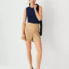The Petite Side Zip Metro Short In Embroidery Baguette -Anntaylor Shop 835081 018771
