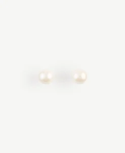 Pearlized Stud Earrings Ivory