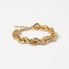 Twisted Rope Chain Bracelet Goldtone -Anntaylor Shop 835242 018627