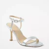 Studio Collection Metallic Skinny Strap Sandals Silver -Anntaylor Shop 835310 6001