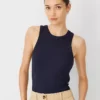 Petite Ribbed Tank Top Night Sky -Anntaylor Shop 835793 1362