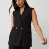 The Double Breasted Vest In Bi-Stretch Black 1 The Double Breasted Vest In Bi-Stretch Black -Anntaylor Shop 836253 2222
