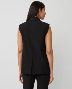 The Double Breasted Vest In Bi-Stretch Black 6 The Double Breasted Vest In Bi-Stretch Black -Anntaylor Shop 836253 2222 ALT1
