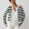 Petite Striped Stitched Jacket Green/White Stripe 1 Petite Striped Stitched Jacket Green/White Stripe -Anntaylor Shop 836262 2839