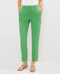 The Petite Eva Ankle Pant - Curvy Fit Natural Green