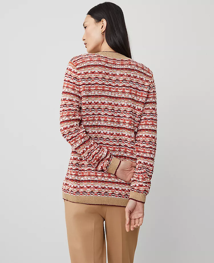 Tweed Stitch Cardigan Orange Multi 4 Tweed Stitch Cardigan Orange Multi - Image 2