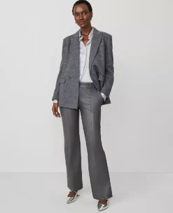 The Petite Jayne Trouser In Faux Leather Alley Grey -Anntaylor Shop 836910 7372
