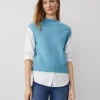 Petite Mixed Media Sweater Pristine Aqua -Anntaylor Shop 837034 2925