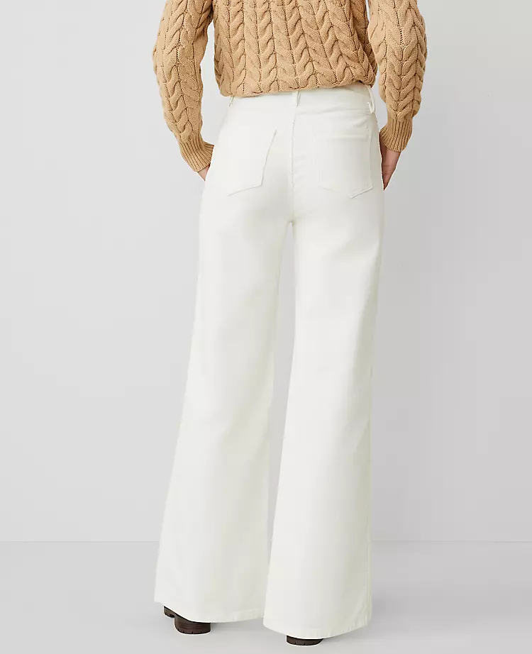 The Petite Wide-Leg Corduroy Pant Winter White 6 The Petite Wide-Leg Corduroy Pant Winter White - Image 4