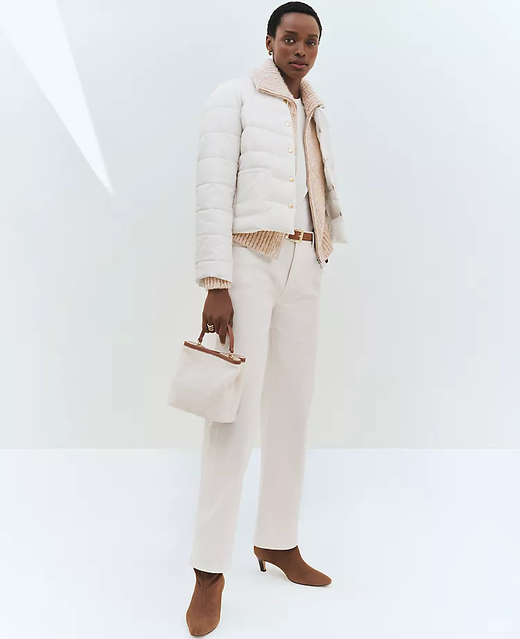 The Petite Wide-Leg Corduroy Pant Winter White 7 The Petite Wide-Leg Corduroy Pant Winter White - Image 5