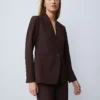 The Cutaway Blazer In Fluid Crepe Pure Chocolate 2 The Cutaway Blazer In Fluid Crepe Pure Chocolate -Anntaylor Shop 837286 7043