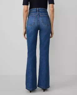 The Petite Tab Pocket Flare Jean Modern Indigo Wash -Anntaylor Shop 837855 1262 ALT2