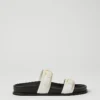 Weekend Collection Buckle Leather Sandals Winter White -Anntaylor Shop 837919 9192