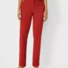 The Petite Straight Pant In Lightweight Weave - Curvy Fit Bright Brick -Anntaylor Shop 838413 7978