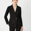 The Petite Fitted Double Breasted Blazer In Bi-Stretch Black 1 The Petite Fitted Double Breasted Blazer In Bi-Stretch Black -Anntaylor Shop 838560 2222