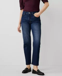 Straight Jeans Dark Vintage Wash -Anntaylor Shop 840242 9778 ALT1