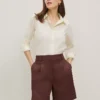 The Long Short In Linen Blend Rich Walnut 1 The Long Short In Linen Blend Rich Walnut -Anntaylor Shop 842960 019660