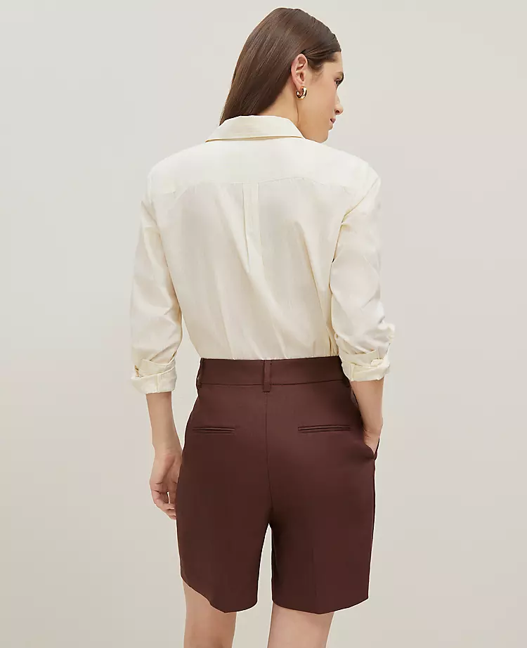 The Long Short In Linen Blend Rich Walnut 4 The Long Short In Linen Blend Rich Walnut - Image 2