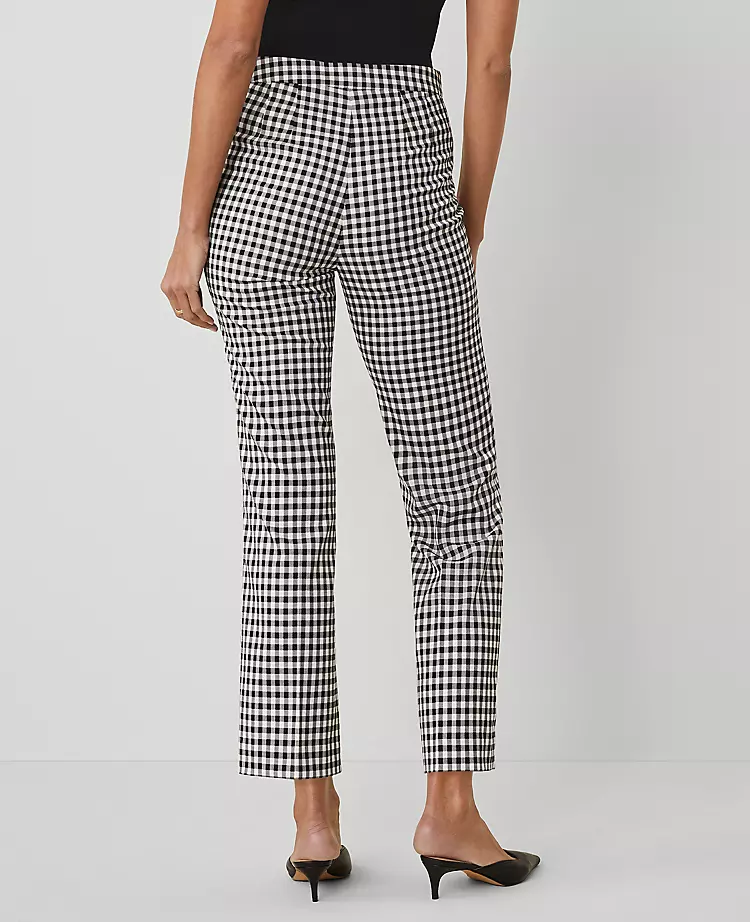 The Petite Flare Pant In Gingham Black/White Multi 5 The Petite Flare Pant In Gingham Black/White Multi - Image 3