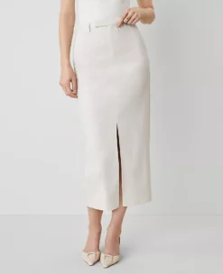 The Trouser Column Midi Skirt Tan Texture -Anntaylor Shop 843127 0144 ALT1