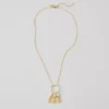Triple Tassel Necklace Goldtone -Anntaylor Shop 845756 018627