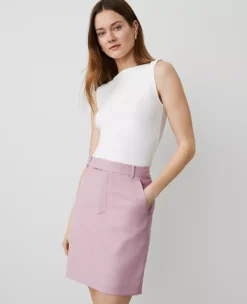 The Trouser Mini Pocket Skirt Rosy Mauve