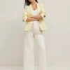 The Petite Drawstring Slouchy Palazzo Jean Ivory -Anntaylor Shop 845923 9129