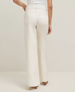 The Petite Drawstring Slouchy Palazzo Jean Ivory -Anntaylor Shop 845923 9129 ALT2